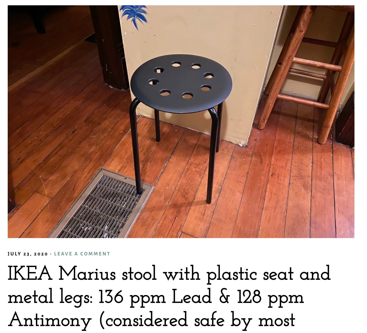 many furniture items contain lead