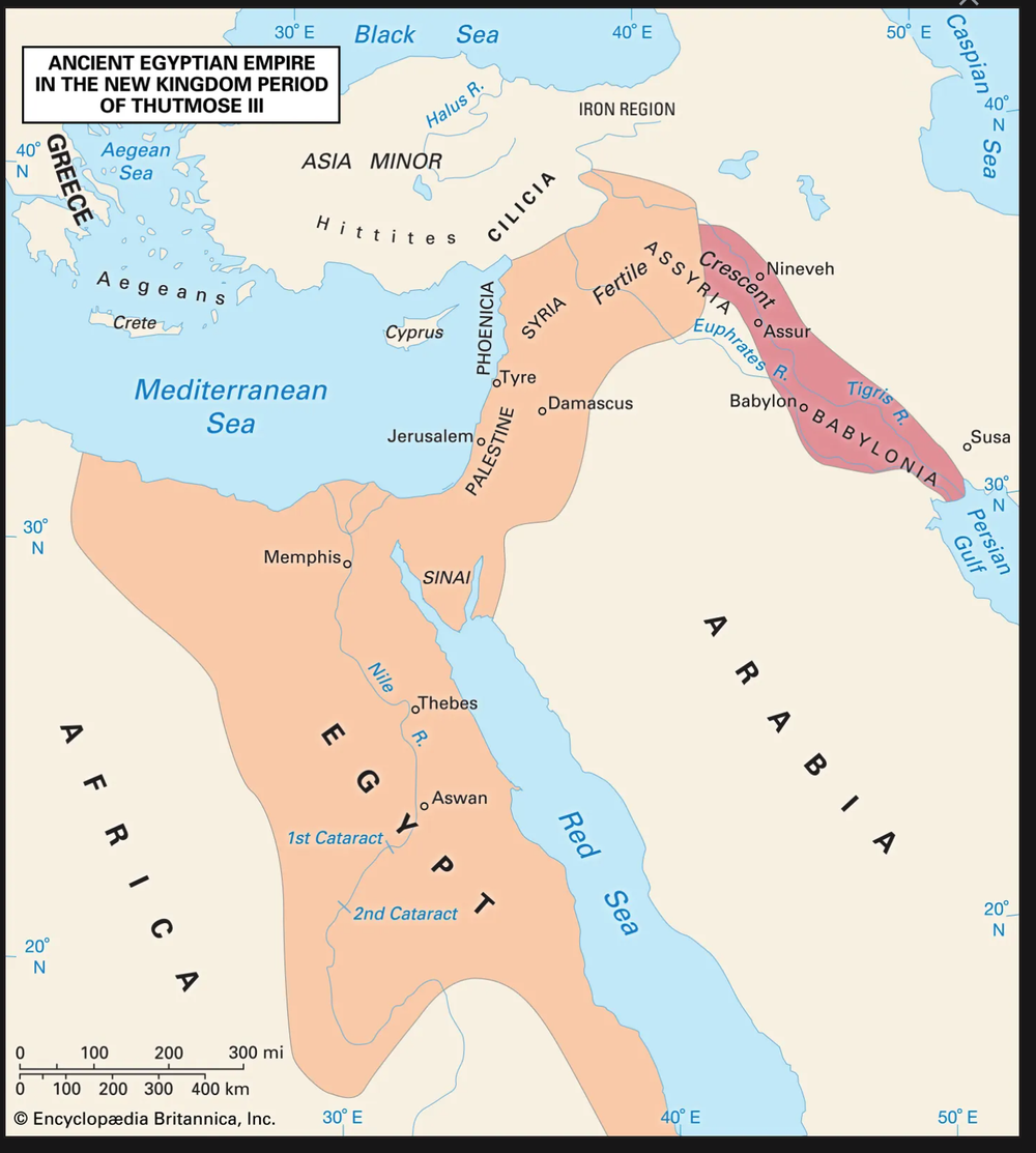 Map showcasing the connection between Judea and Egypt