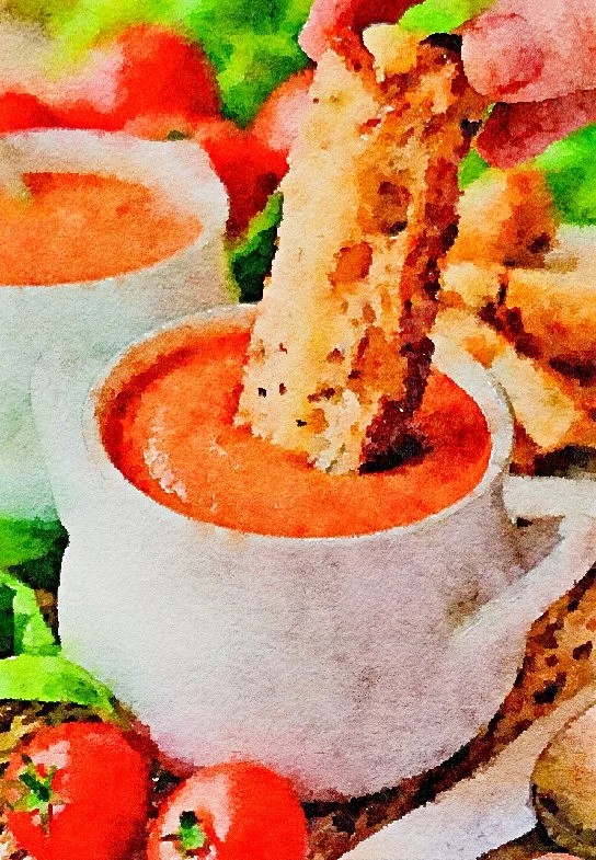 Leftover Ham Sandwich and (NOTHING FROM A CAN) Hearty Tomato Soup