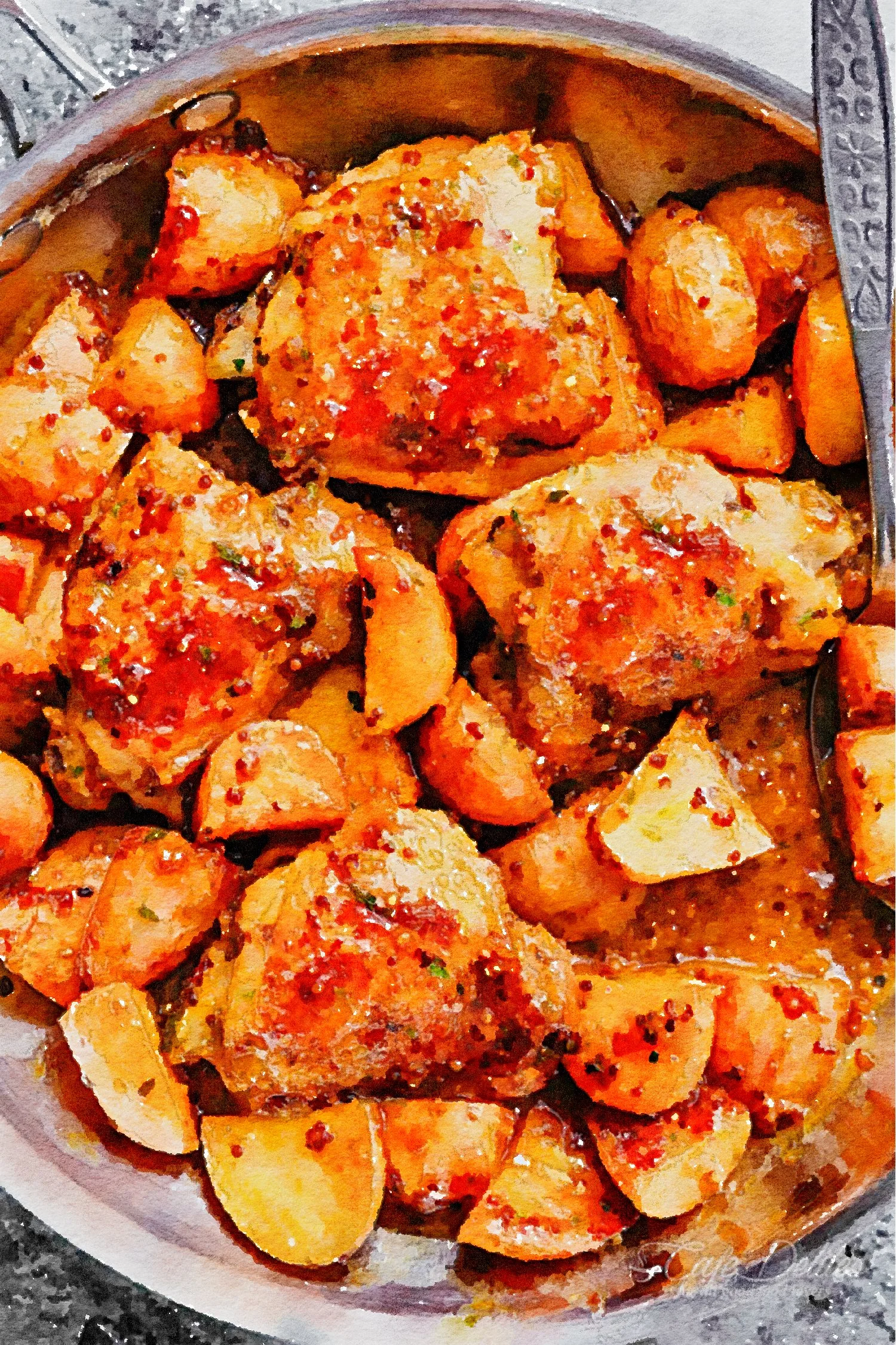 Honey Dijon Beef/Chicken and Red Potatoes