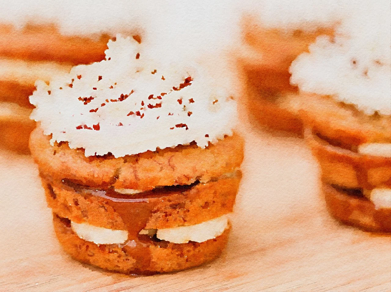 Banana coconut cupcakes