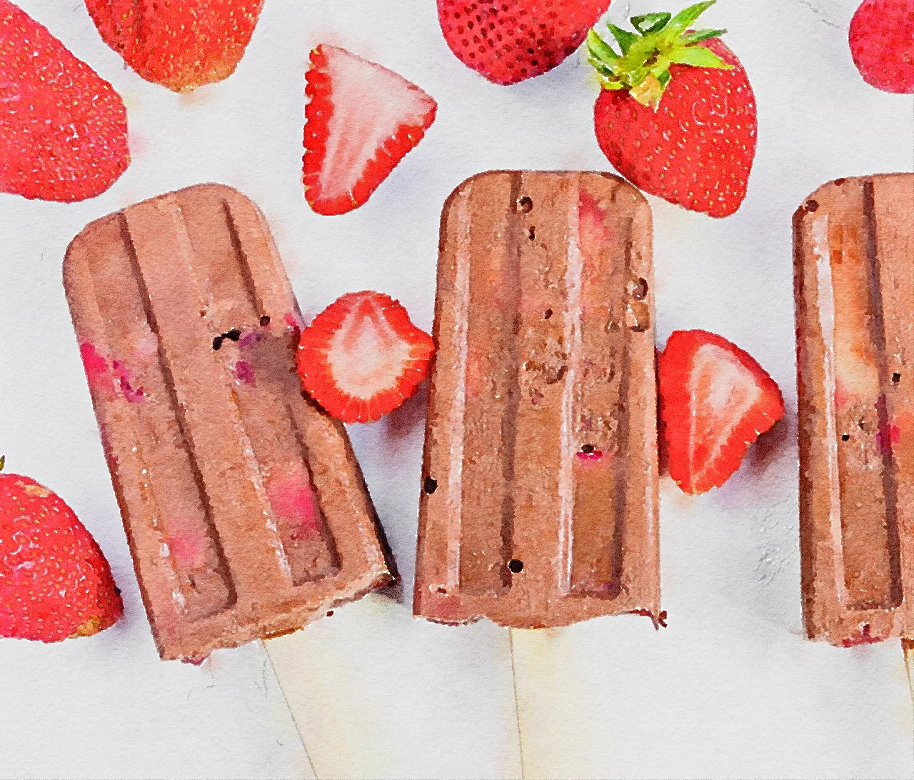 Strawberry Fudge Pops