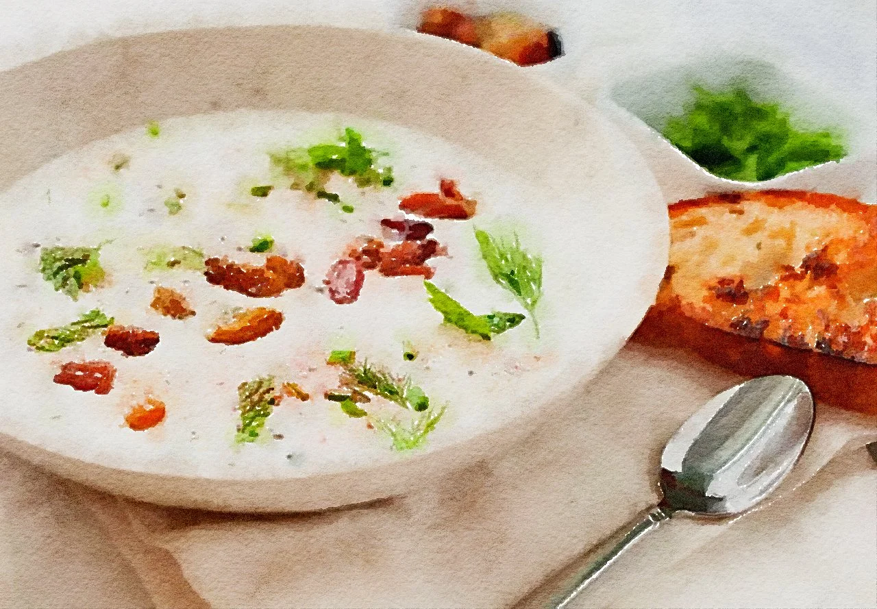 Chilled Yogurt Digestive Soup