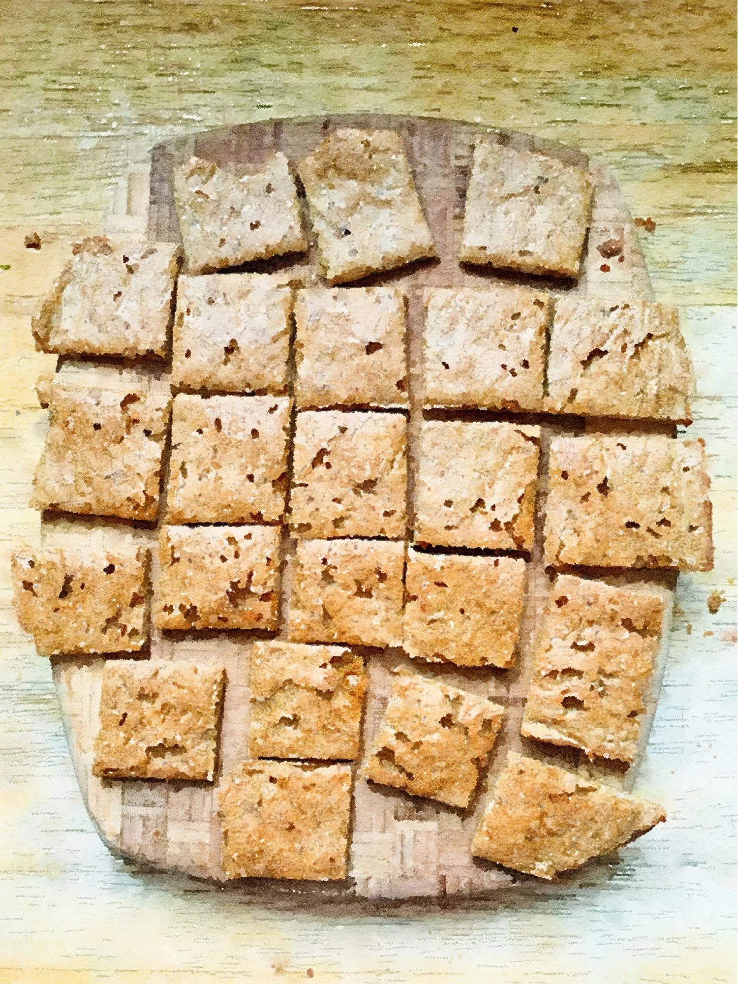 Easiest Flax Seed Crackers