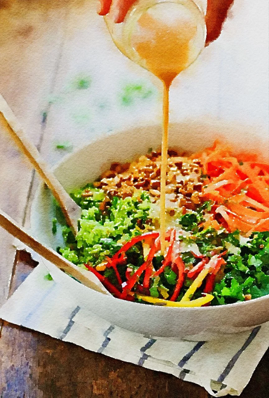 Thai Salad with Sesame Garlic Dressing