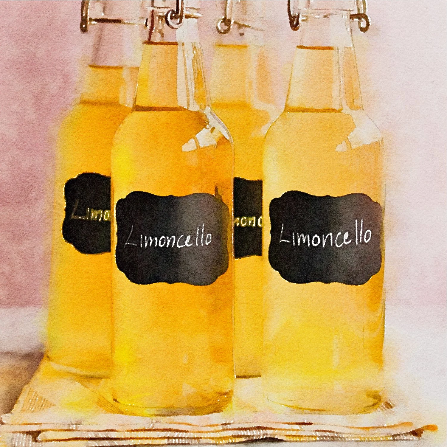 Limoncello, homemade, refined-sugar-free!