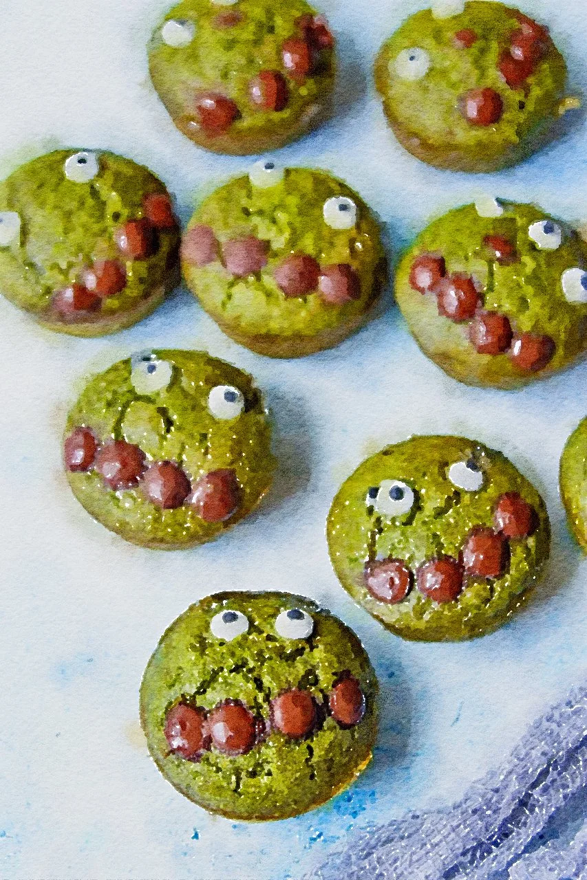 Sweet Spinach Muffins with Banana