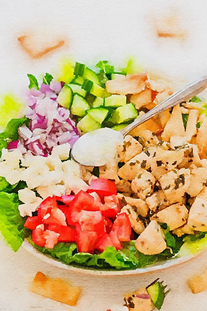 Chicken Gyro Tzaziki Salad
