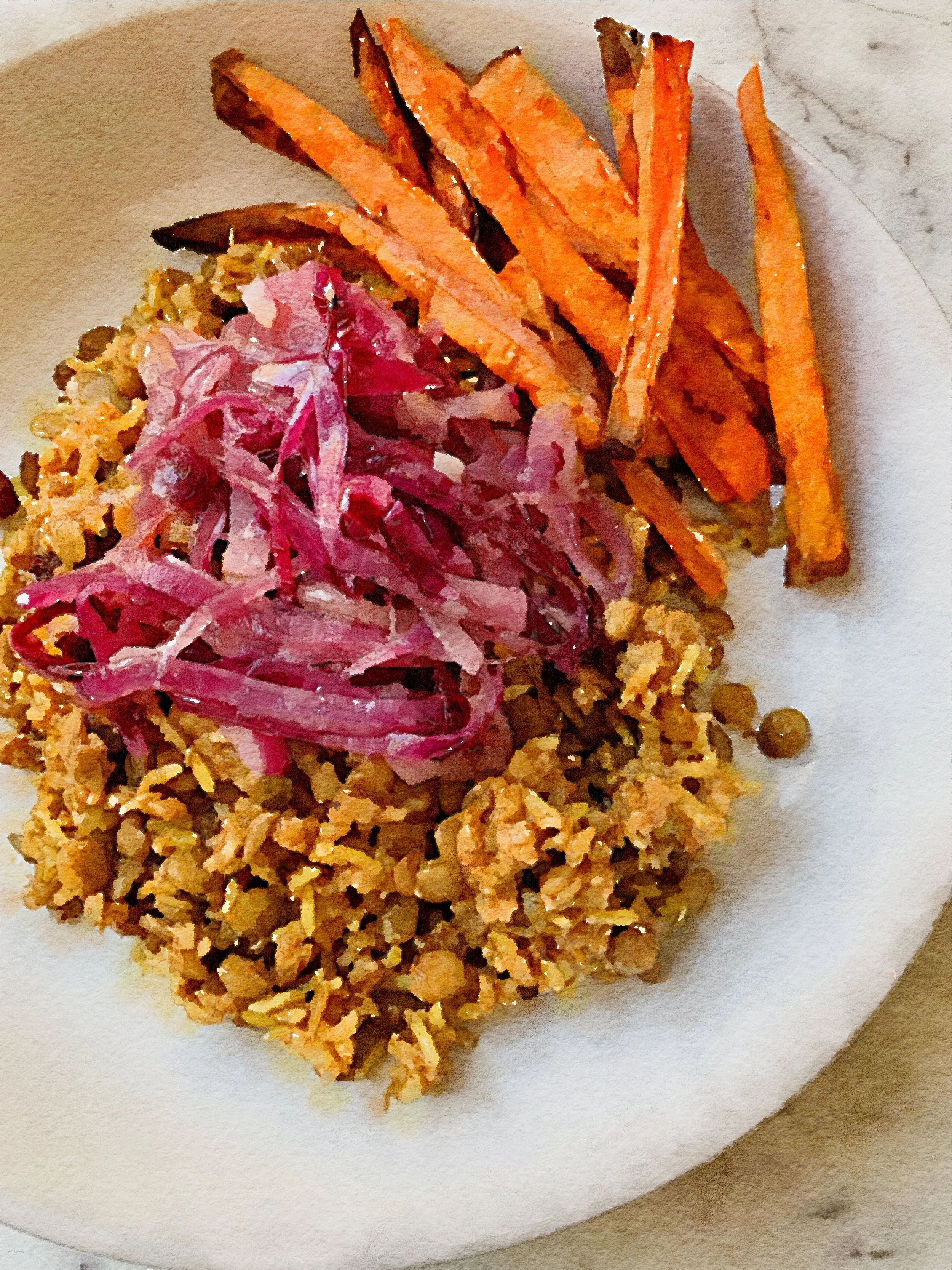 Sweetly Spiced Lentils and Rice