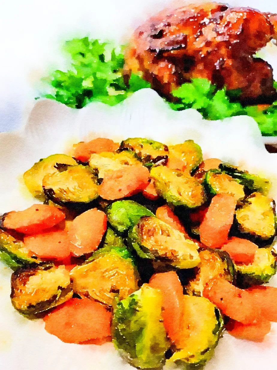 Air Fryer Brussels Sprouts and Carrots