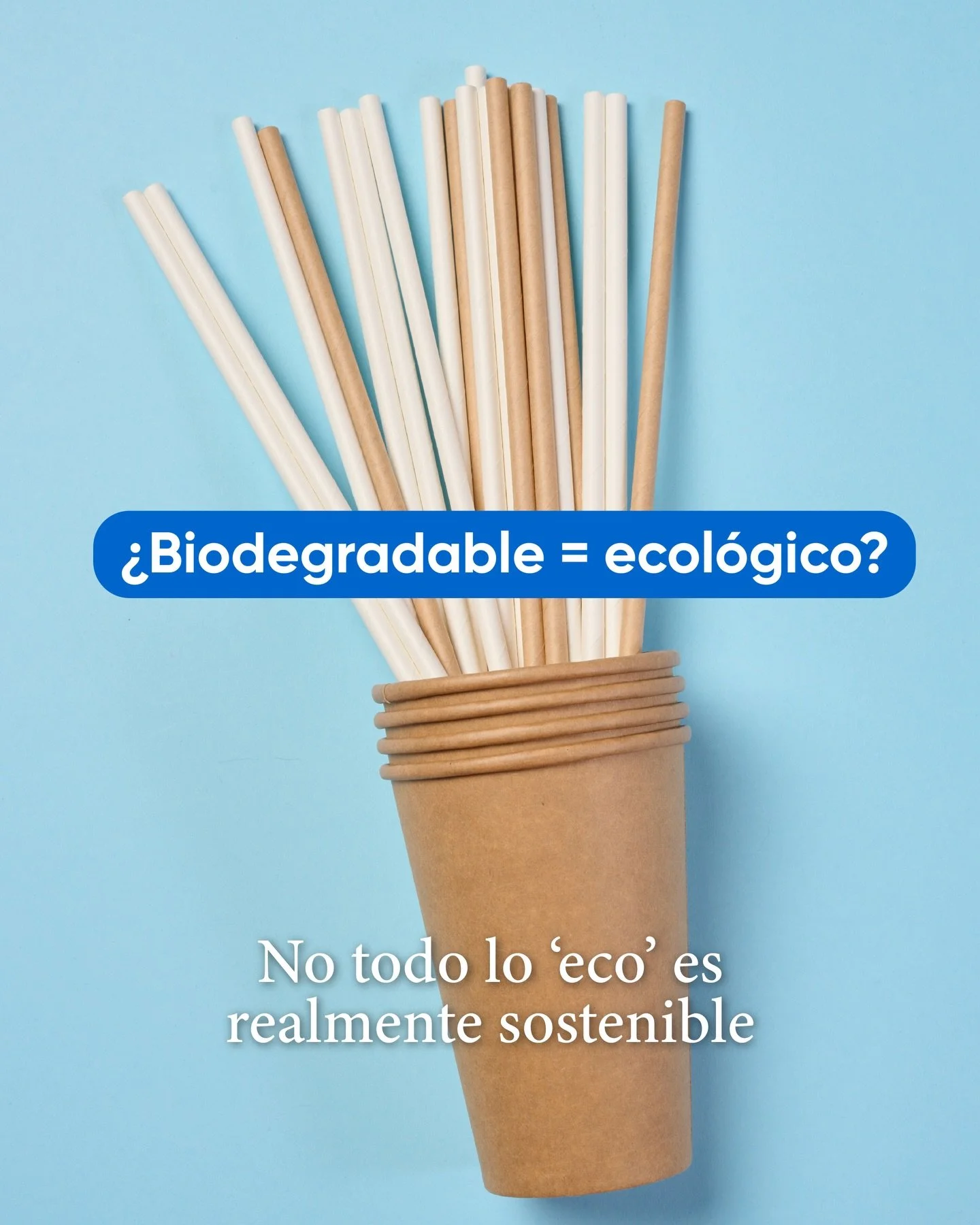 &lsquo;Biodegradable&rsquo; no siempre significa sostenible ❌

Muchas veces seguimos consumiendo igual&hellip; solo que con una etiqueta m&aacute;s bonita.

La clave no es cambiar TODO por versiones &lsquo;eco&rsquo;,
es dejar de depender de lo 