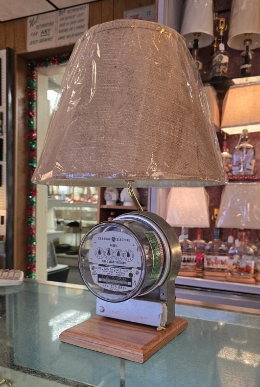 Custom Electric Meter Lamp - Shannon Lamp Service