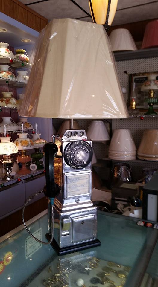 Custom Pay Phone Lamp - Shannon Lamp Service