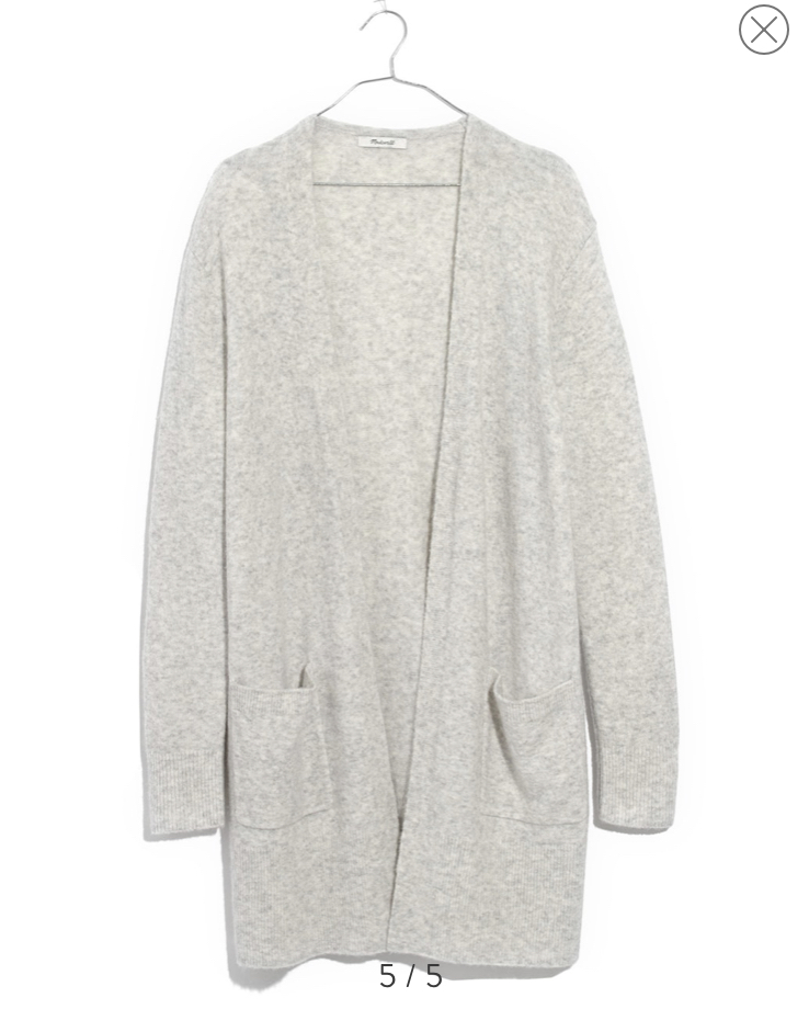 Madewell Kent color block cardigan sweater