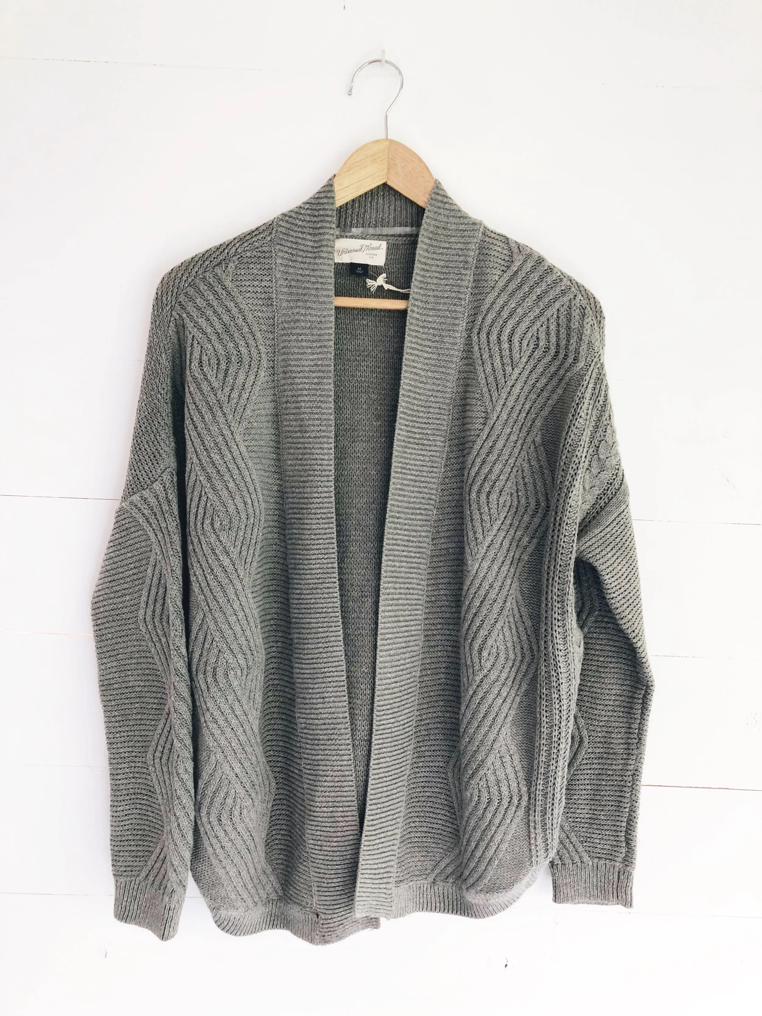 Target cable open cardigan