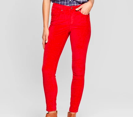Target red velvet pants
