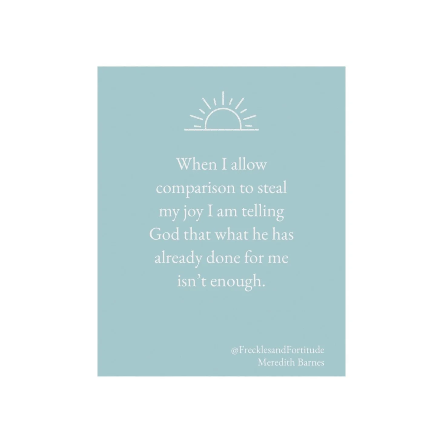 The Battle Against Comparison