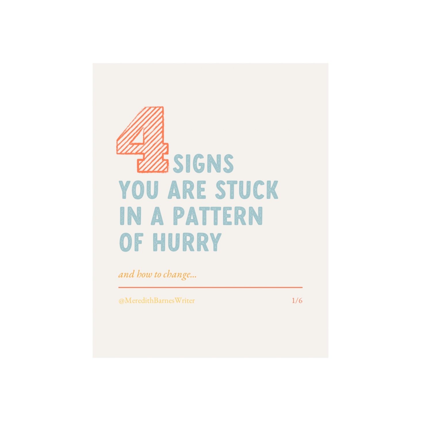 4 Signs You're Stuck in a Pattern of Hurry