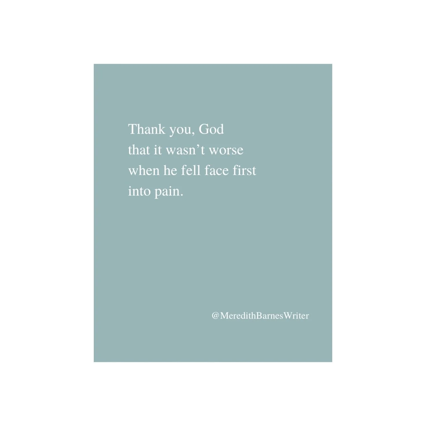      

 
    I don’t want my scar to disappear —he tells me as I say goodnight. It’s a jagged line over the left lip. One that the doctor wrestled with in clips and tugs. A line that reminds me of my own parental shortcomings. Pain that I wish I coul