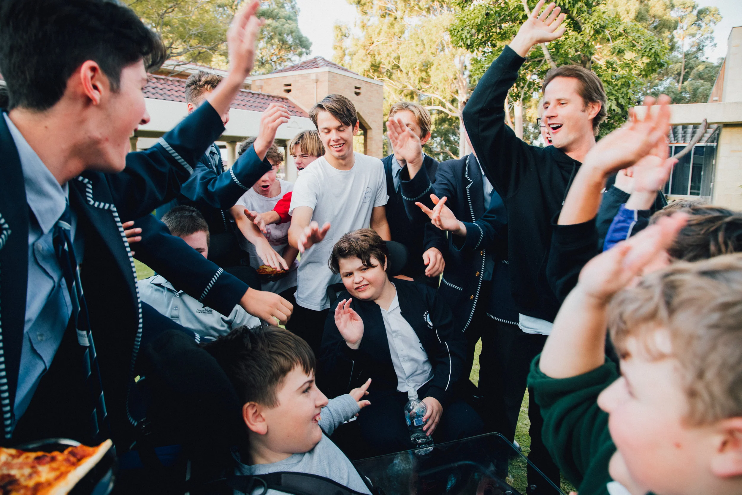 We thought we’d fill this space with a photo of some of our kids being anything but serious to make this page a little less boring.