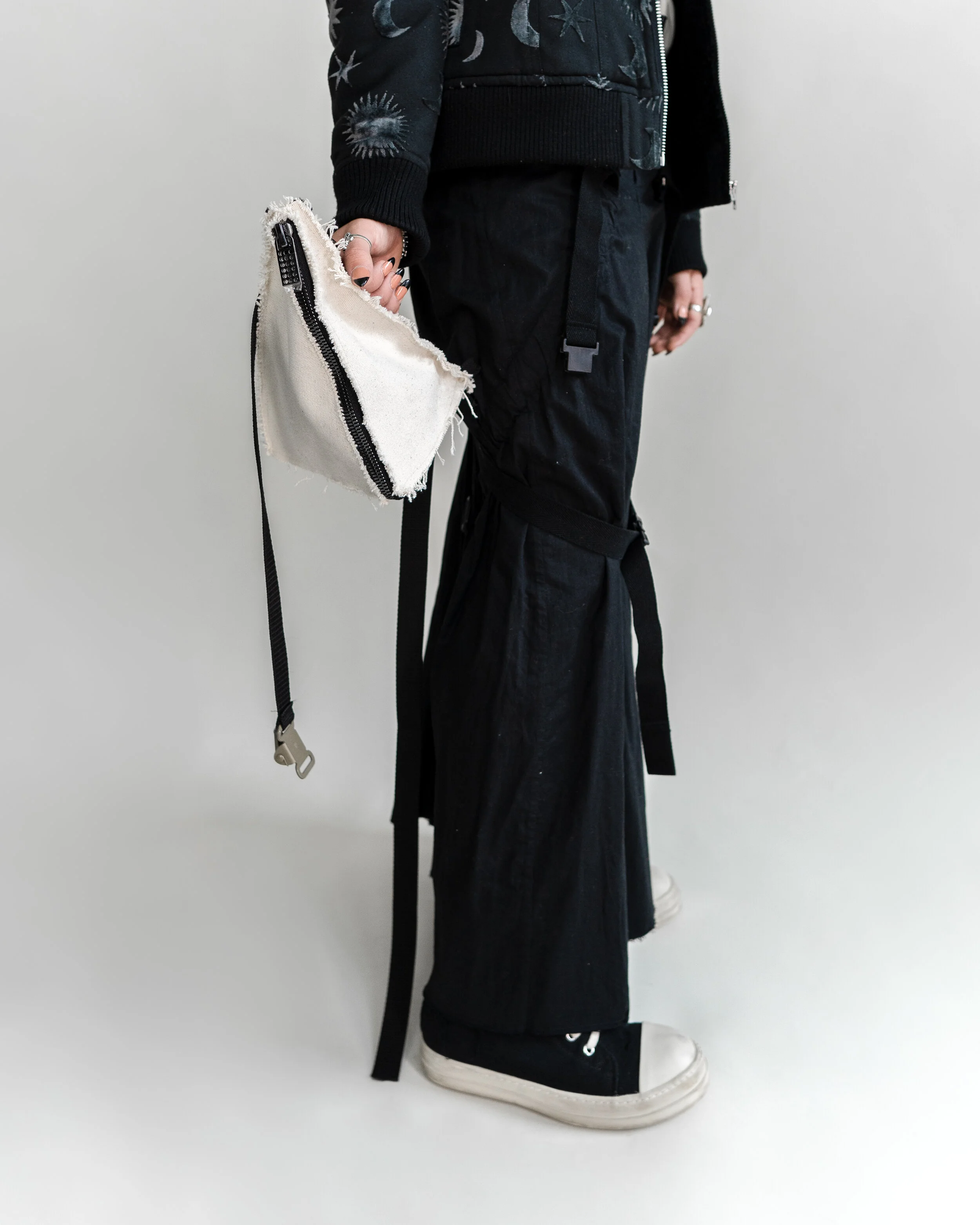 utilitywear_slingbag_crossbodybag_clutchbag_fannypack_waistbag_pyramidbag_cutandsew_madeinus_undercover_viviennewestwood_seditionaries_junyawatanabe_commedesgarcons_rickowens_eltonlouie