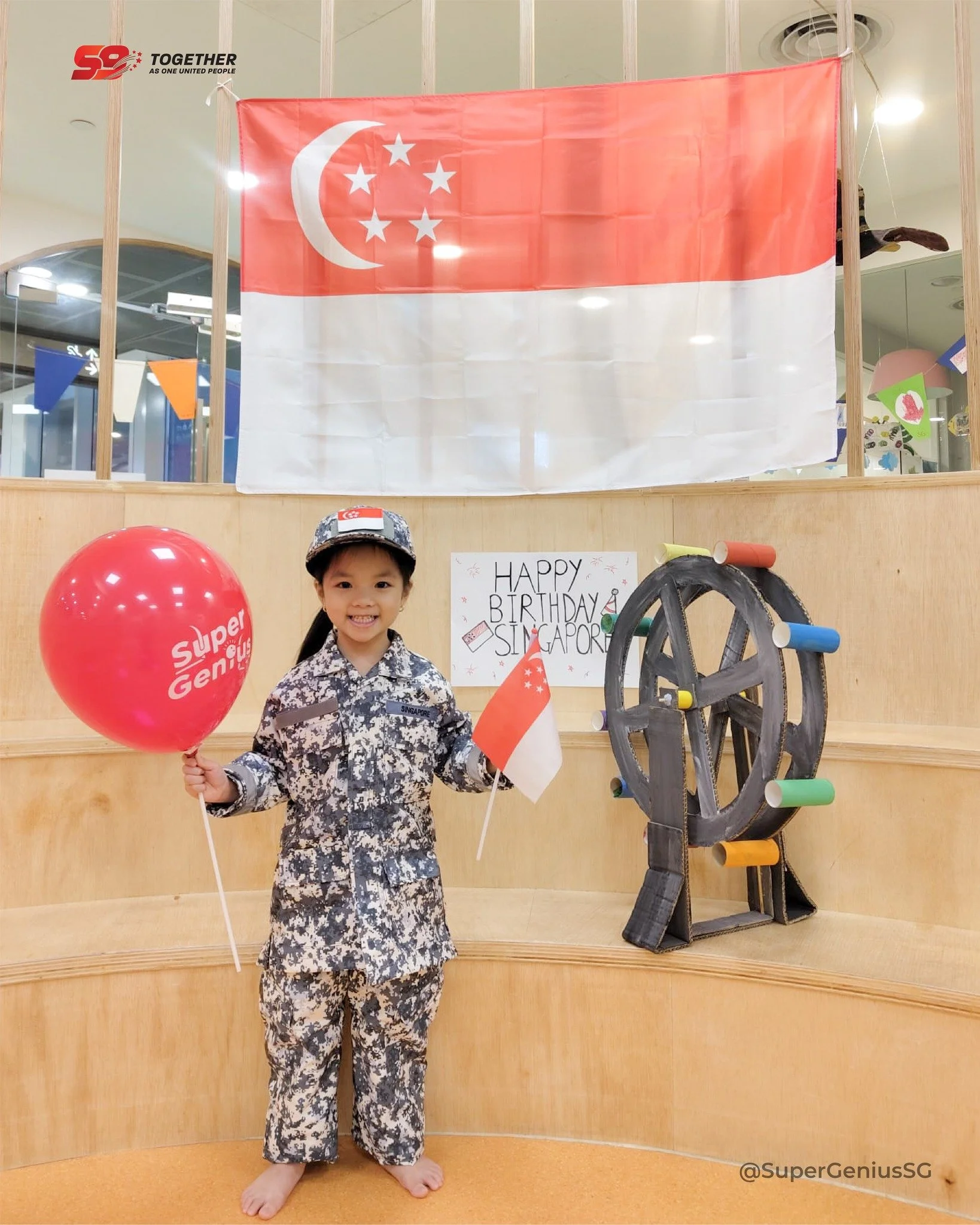 Celebrating Singapore's 59th National Day with our future heroes! Our #SuperGeniusSG kids dressed in Navy No. 4 uniforms, embracing the spirit of unity and pride. 🇸🇬 Together, As One United People 🇸🇬
#NDP2024 #HappyBirthdaySG59 #SuperGeniusCeleb