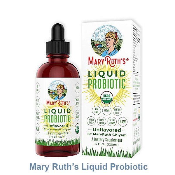 Liquid Probiotics for Women, Men &amp; Kids by MaryRuth's, Vegan, Organic, Plant-Based &amp; Non-GMO
