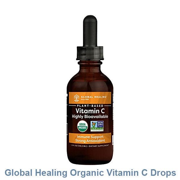 Global Healing USDA Organic Vitamin C Drops 500mg