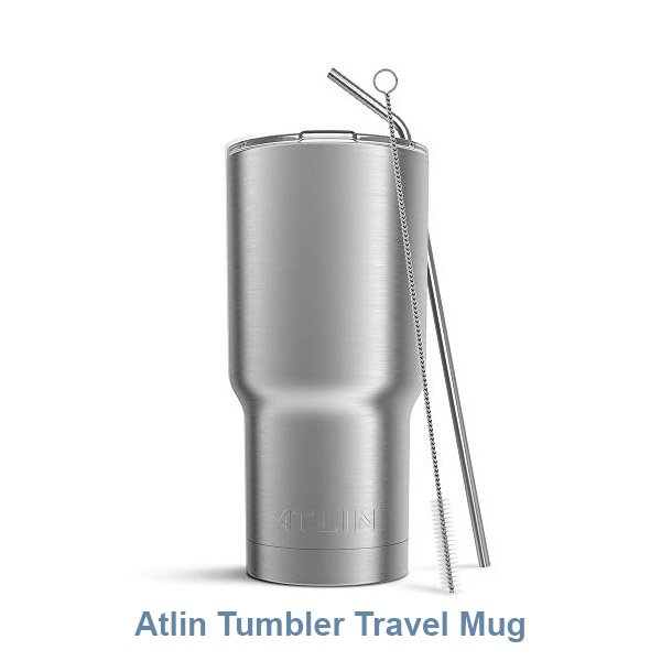 Atlin Tumbler [30 oz. Double Wall Stainless Steel Vacuum Insulation] Travel Mug