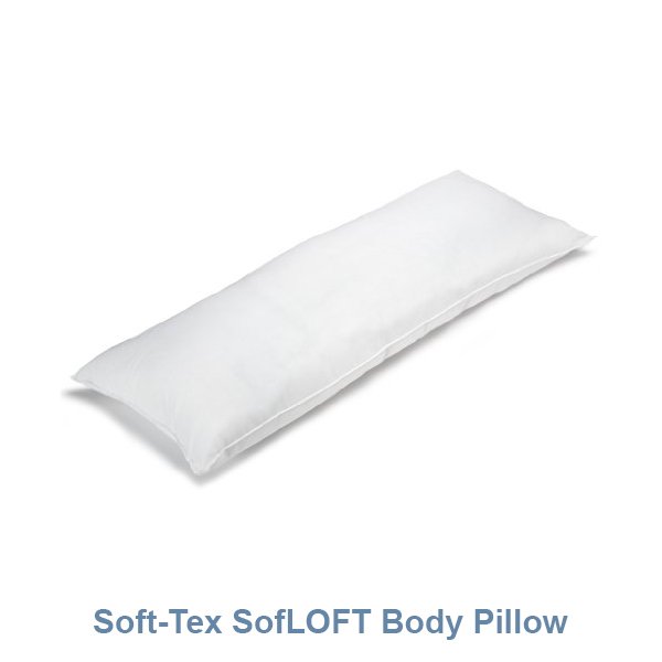 Soft-Tex SofLOFT Body Pillow, 20" x 54", White