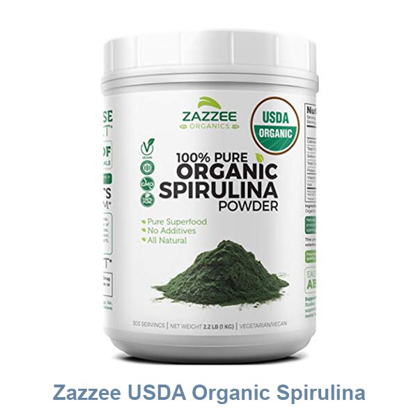 Zazzee USDA Organic Spirulina Powder 2.2 Pounds