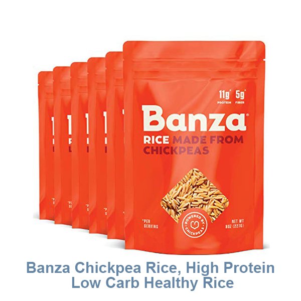 Banza Chickpea Rice, High Protein Low Carb Healthy Rice,