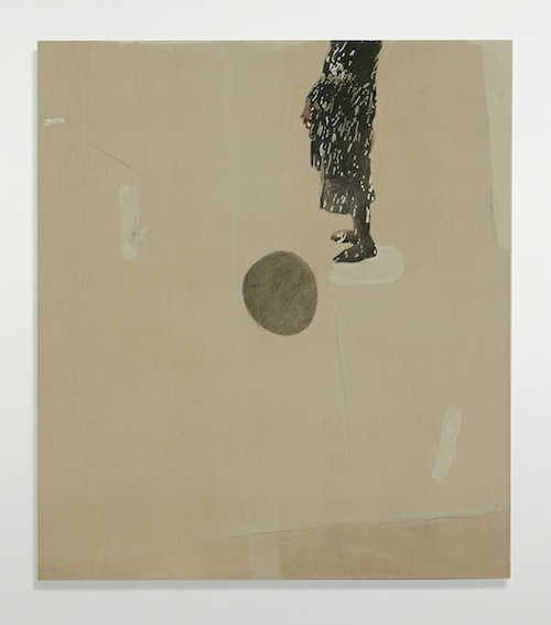 Lee Kit, ‘A girl in a gallery’, 2017, acrylic, emulsion paint, inkjet ink, pencil and correction fluid on plywood, 57 x 66cm. Image courtesy of Art Taipei.