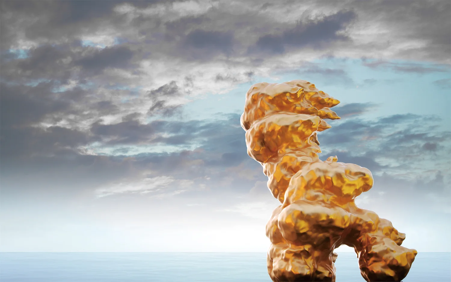 Li Chen, ‘Radiance・Chiliadal Blossom (I)’, 2018, bronze, 51.5 x 40.5x74cm. Image courtesy of Asia Art Center.