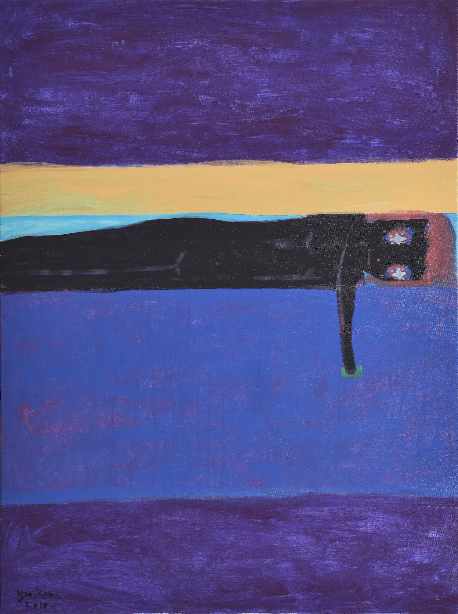 Yeo Kaa, ‘This painting #2”, 2018, acrylic on canvas, 140 x 101.44cm. Image courtesy of Arndt Art Agency.
