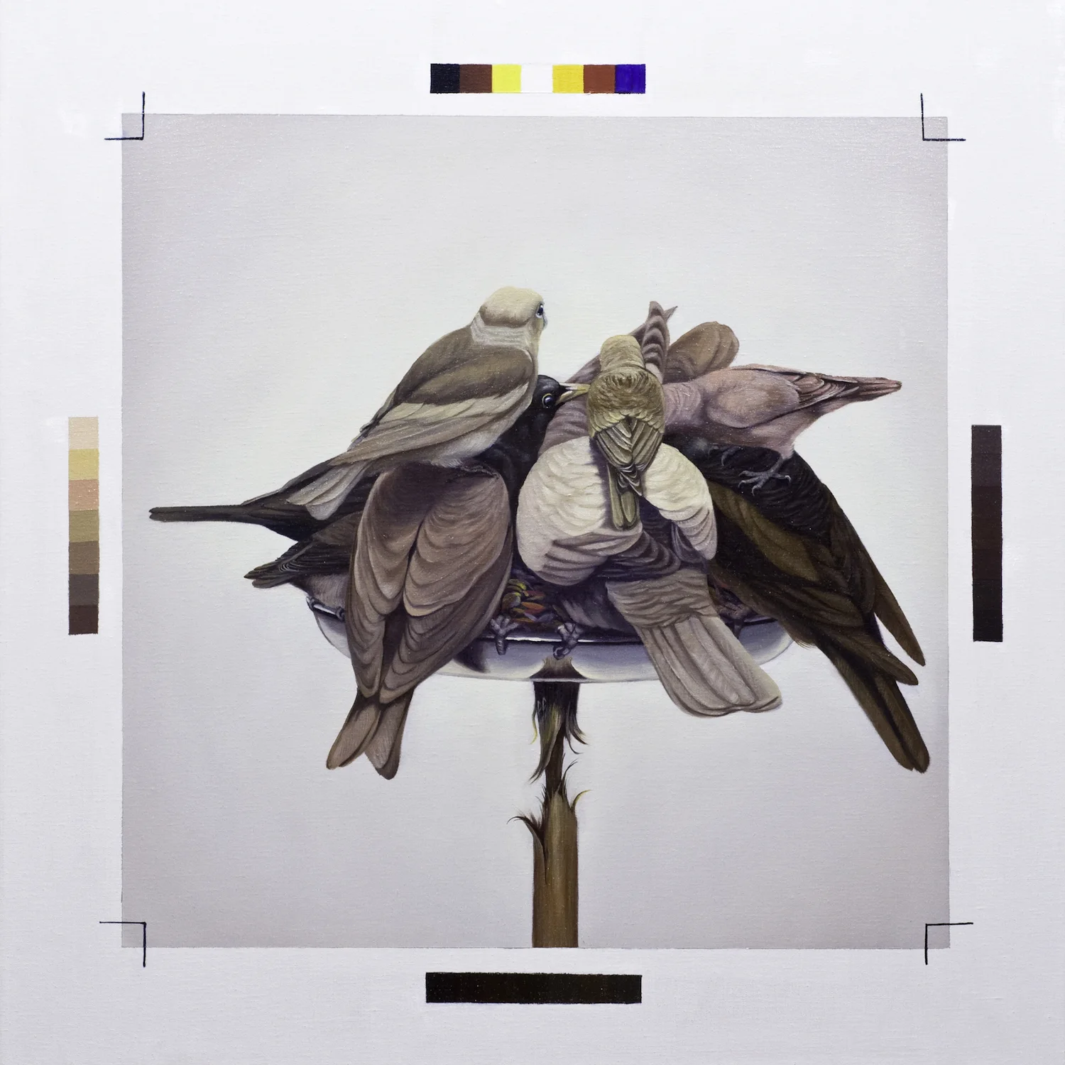 David Chan, ‘Balance’, 2018, oil on linen, 71x71cm. Image courtesy of Art Seasons.