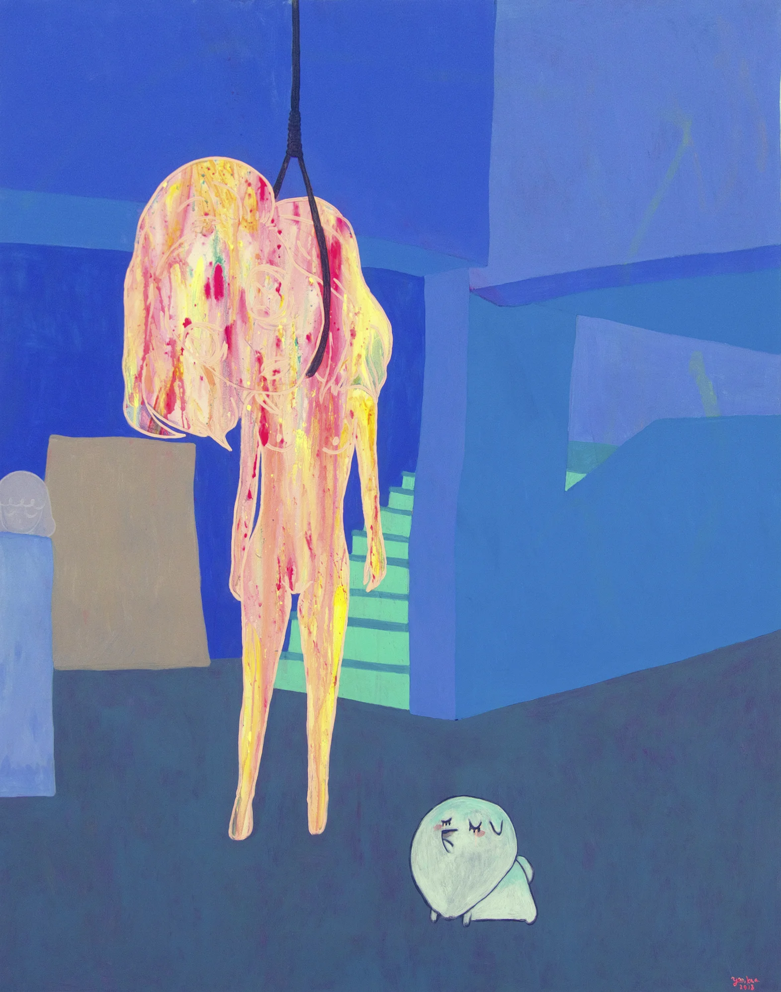 Yeo Kaa, ‘Separation Anxiety’, 2018, acrylic on canvas, 152 x 122cm. Image courtesy of the artist and Yavuz Gallery.