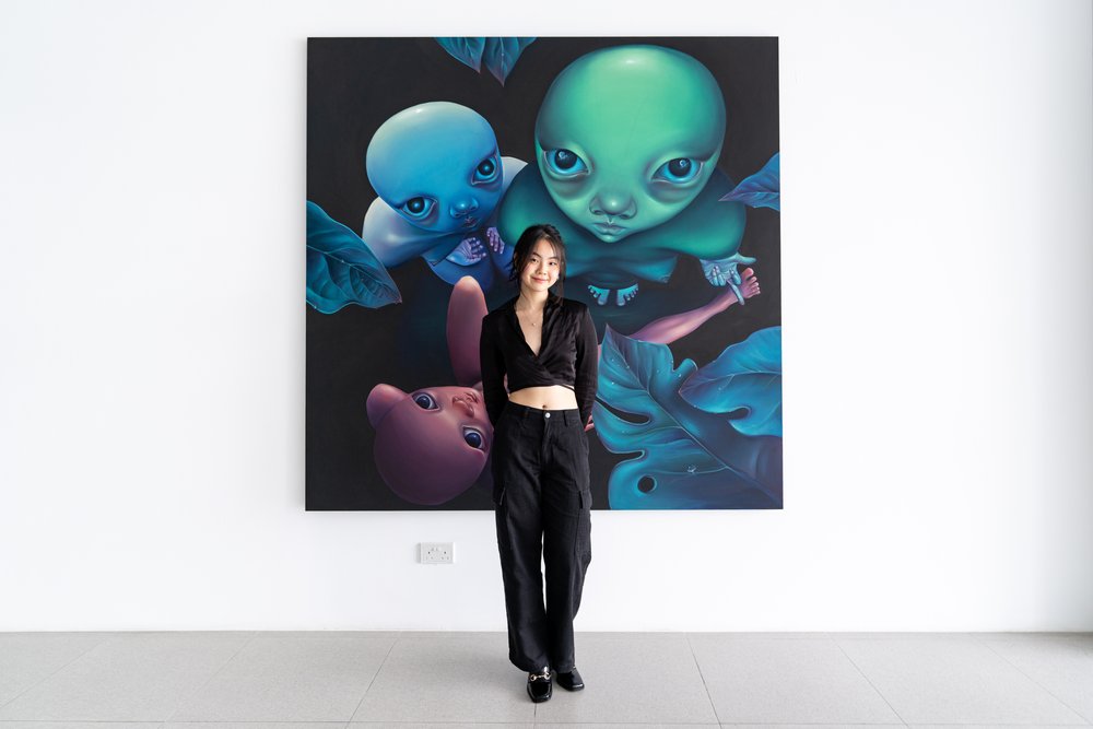 Vanessa Liem at ‘For the Time Being’ at Cuturi Gallery. Image courtesy of Cuturi Gallery.