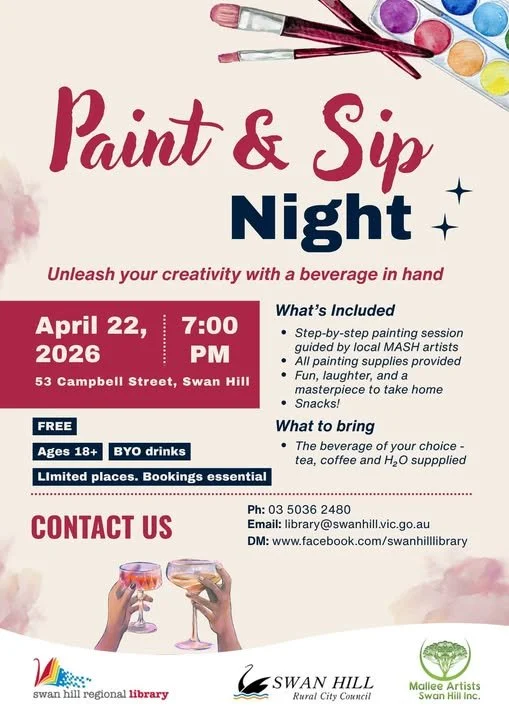 Paint & Sip Night - Swan Hill