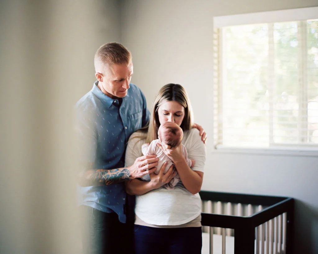 A + C newborn session