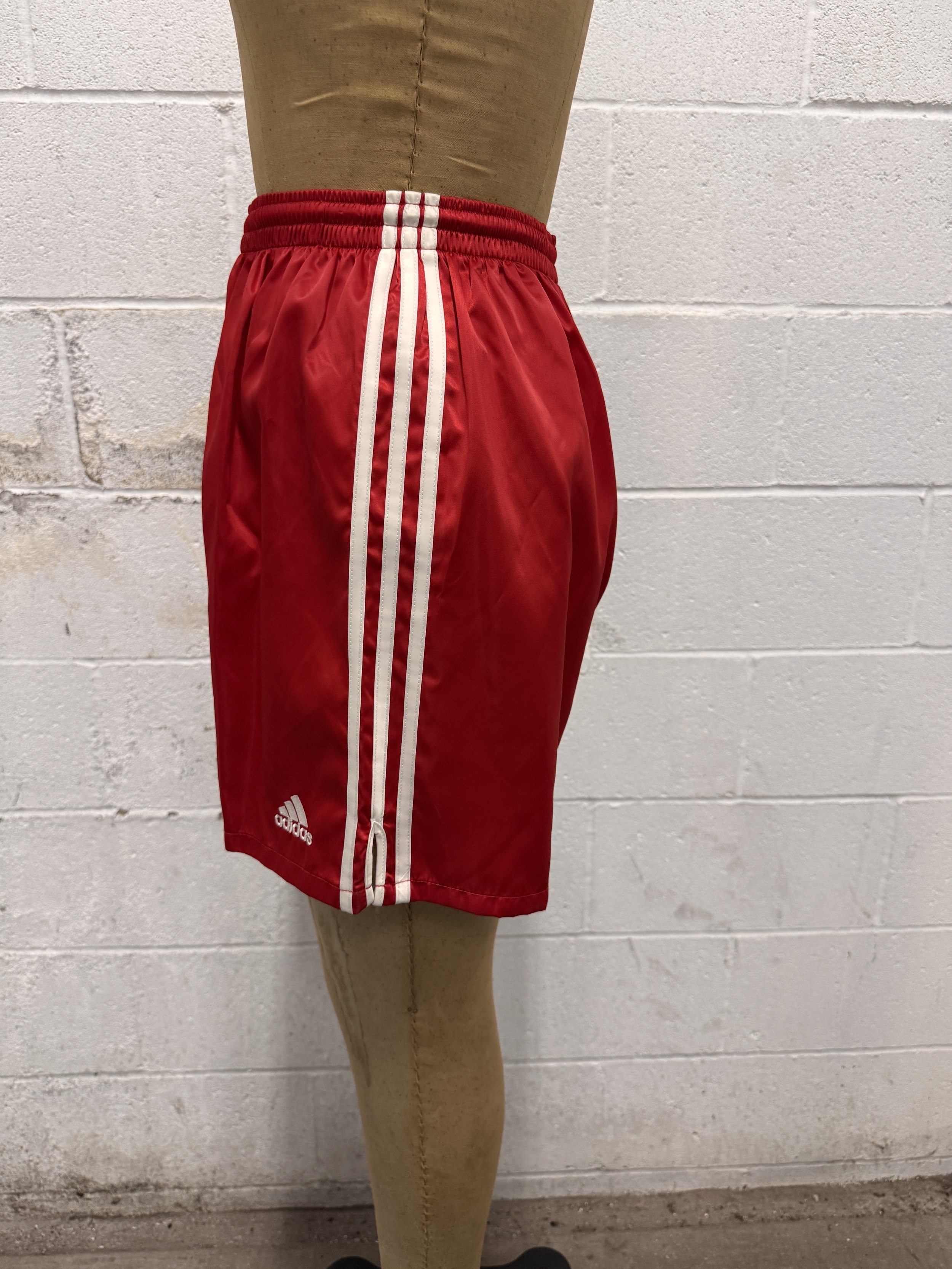 NWT 1998 Red Adidas Nylon Football Short