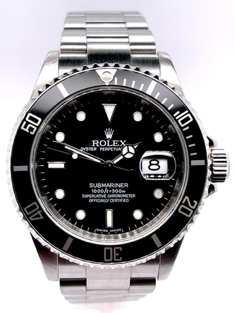 Rolex Oystersteel Submariner Date Black 
