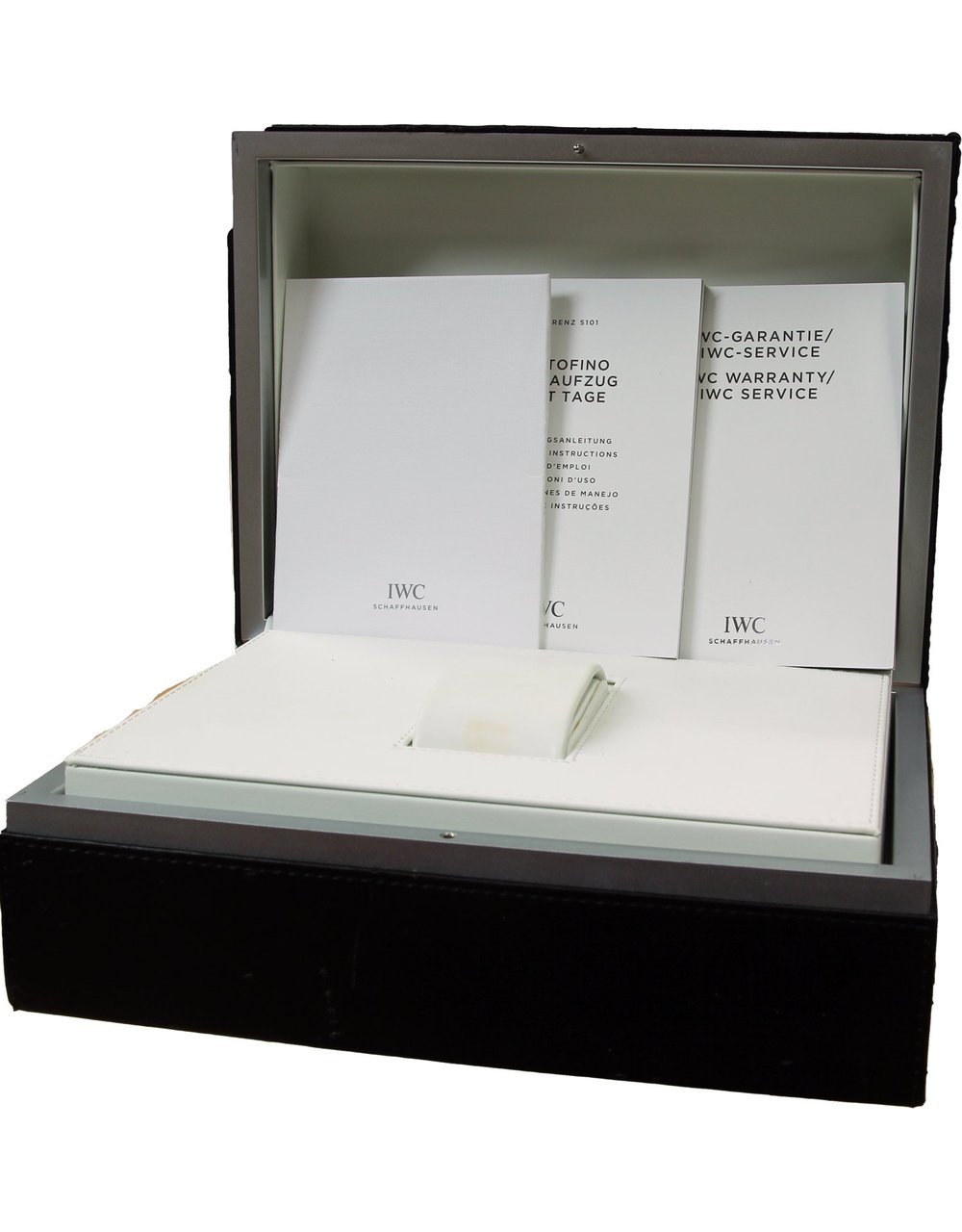 IWC Steel Portugiser Black Dial 8 Day Power Reserve 43mm Watch  