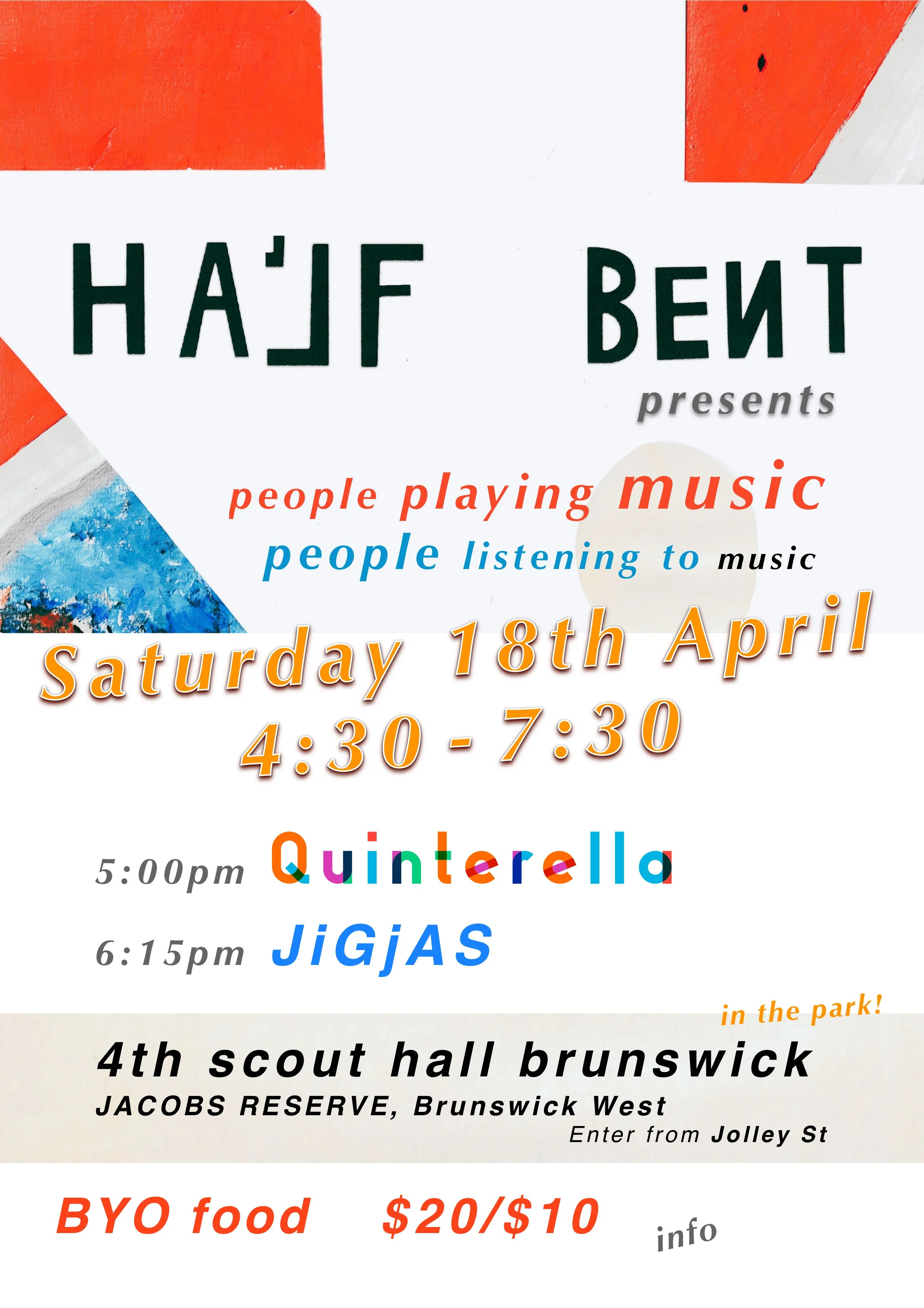 Half Bent presents Quinterella + JiGjAs