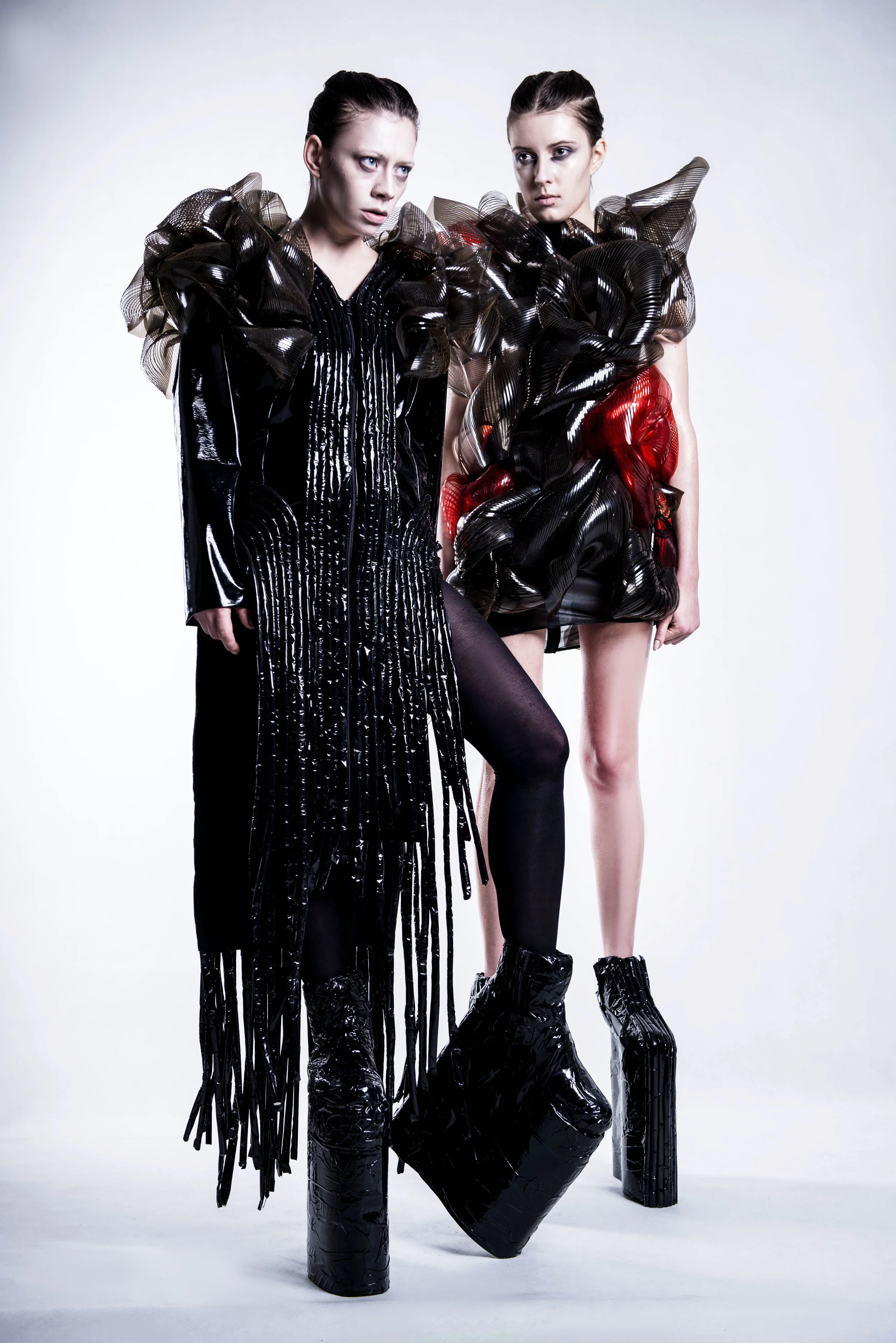   WODAABE    photographer Kata Kwiatkowska    all garments by Kata Kwiatkowska    models Anna-Maria, Helena Urban    make up Matylda Cianciara    hair Katarzyna Kwolek  