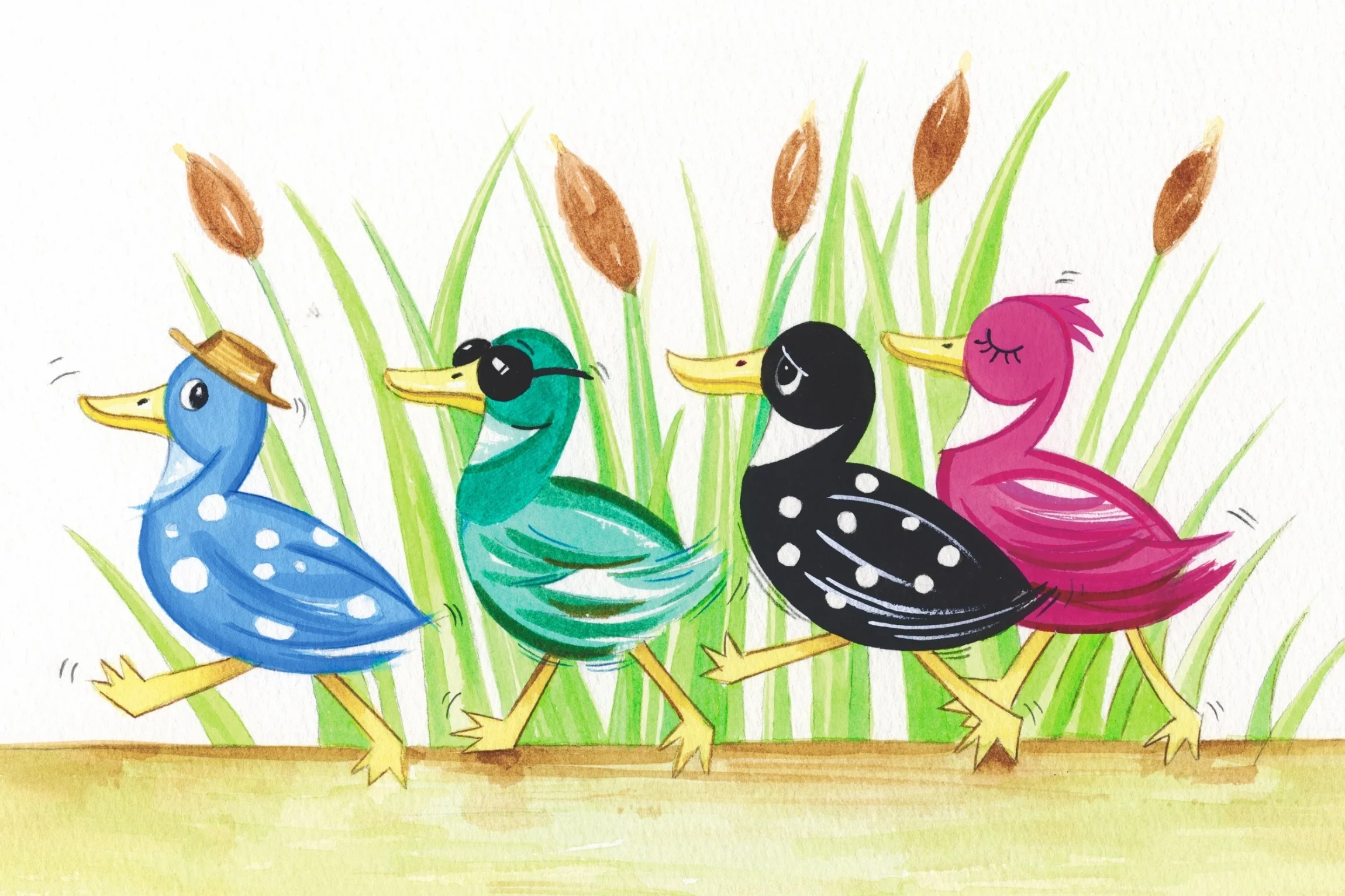 Illustration by Andréa Prior from A Parcel of Pigs
