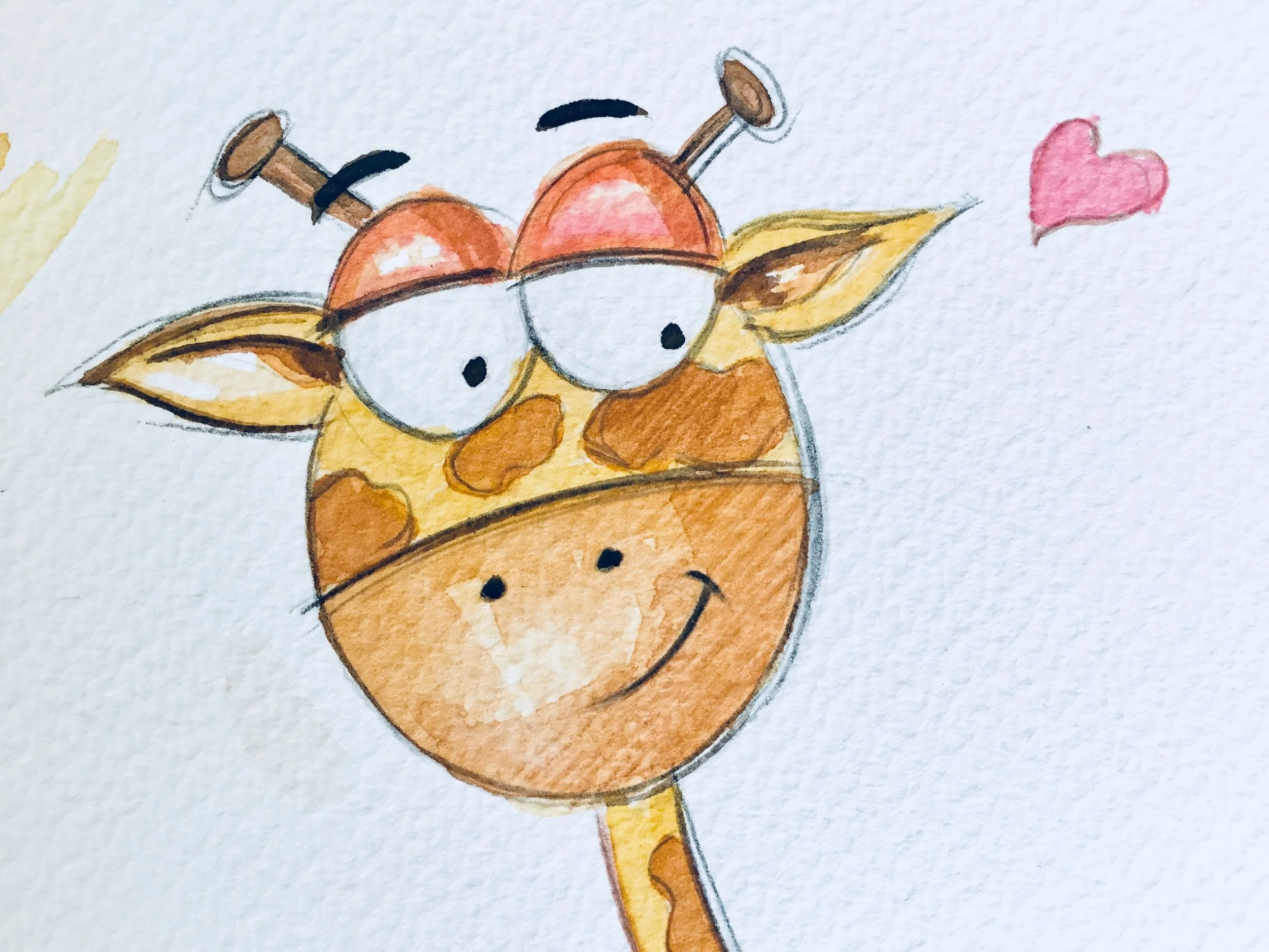 Hey good looking! 'Loved up' giraffe waiting for his friend