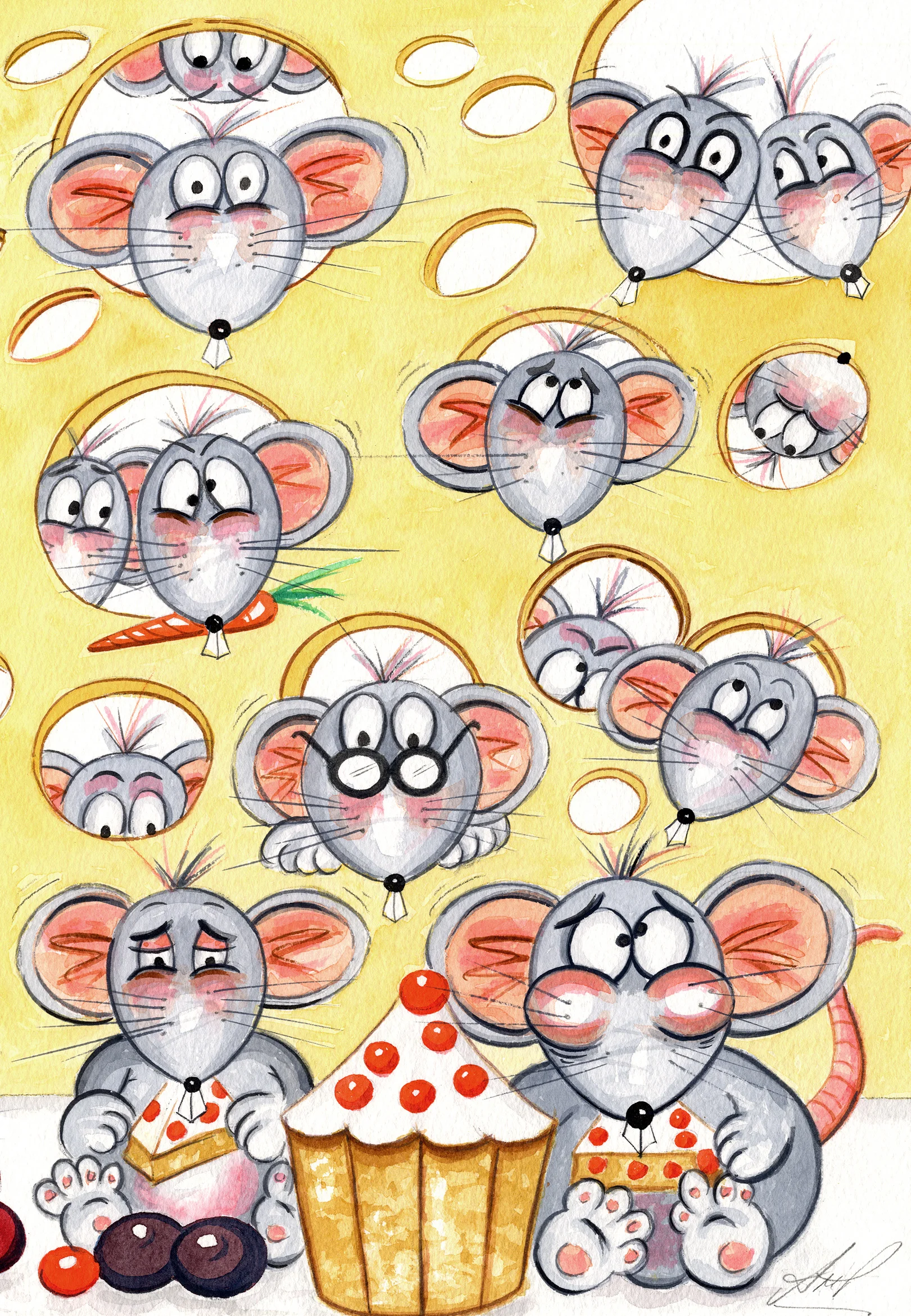 Illustration by Andréa Prior from A Piddle of Puppies