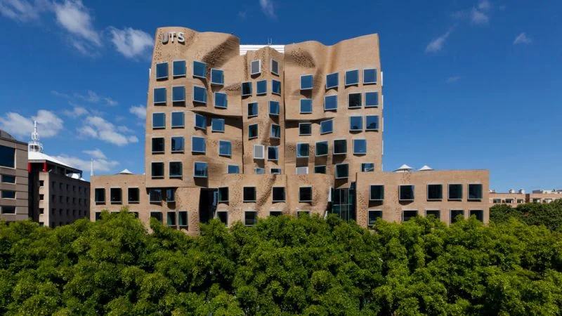 Pictured: Dr Chau Chak Wing at UTS by Frank Gehry.