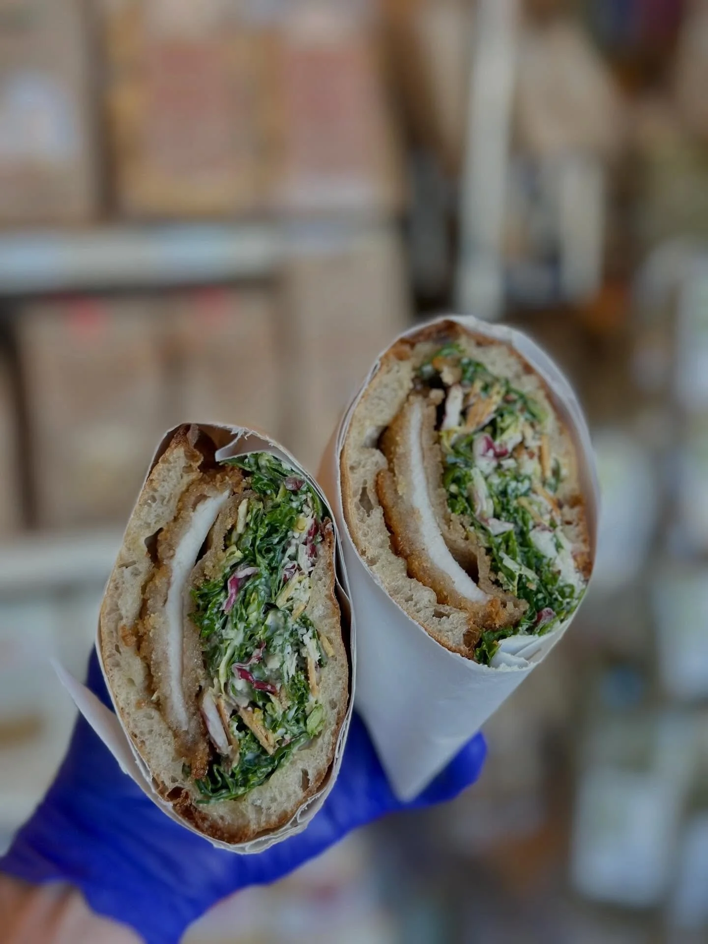 MONDAY SANDWICH SPECIAL.

It&rsquo;s hard to deny how truly delicious this one is! The Chicken Caesar Sandwich is available for order as a special TODAY. Pan-fried chicken cutlets, kale Caesar with toasted almonds &amp; sliced pepperoncini on our bak